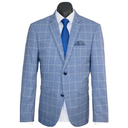 Edison Windowpane Check Jacket Blue