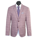 Edison Windowpane Check Jacket Garnet