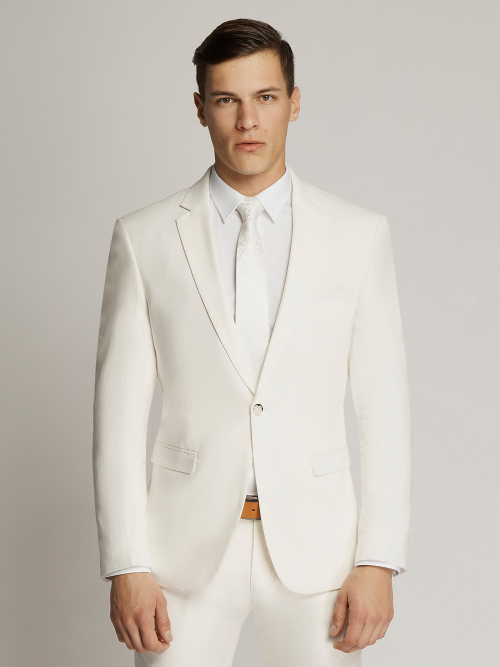 Orlando Linen Blend Jacket Ivory