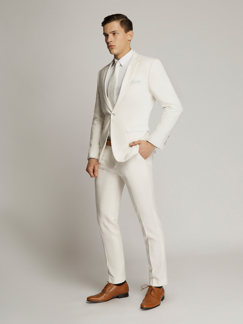 Orlando Linen Blend Jacket Ivory
