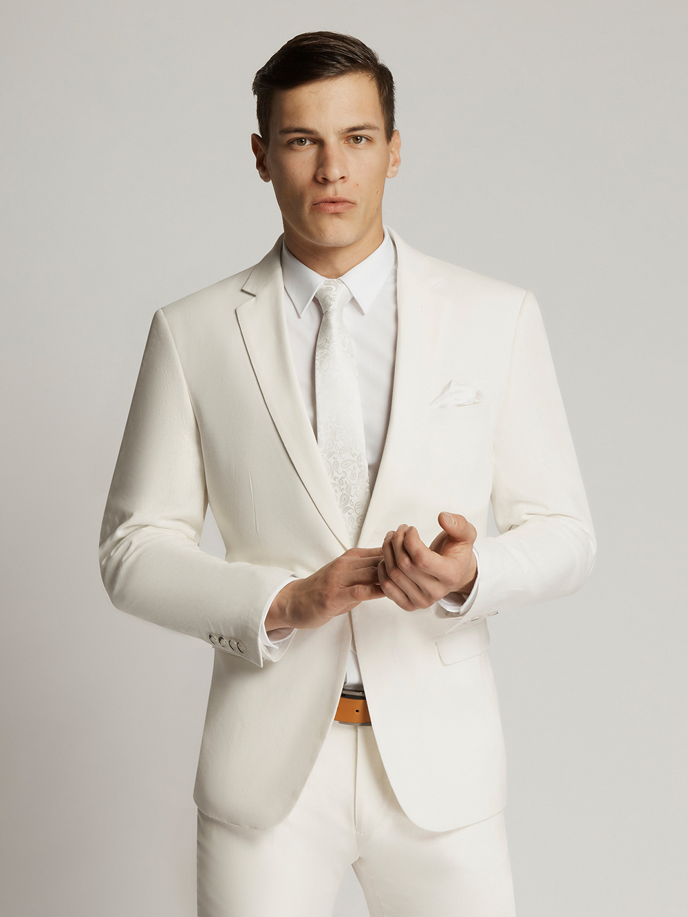Orlando Linen Blend Jacket Ivory