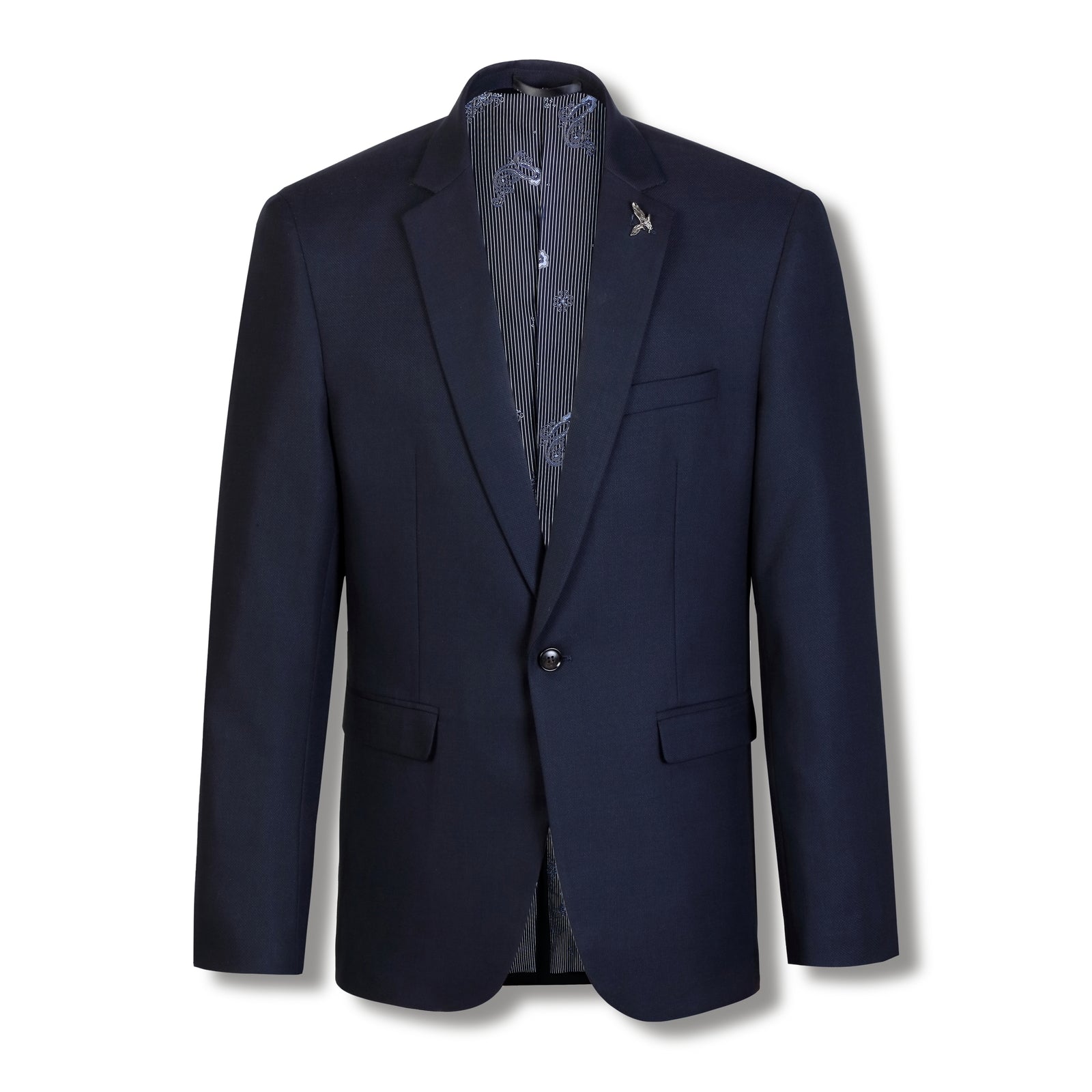 Houston Hopsack Weave Suit Navy