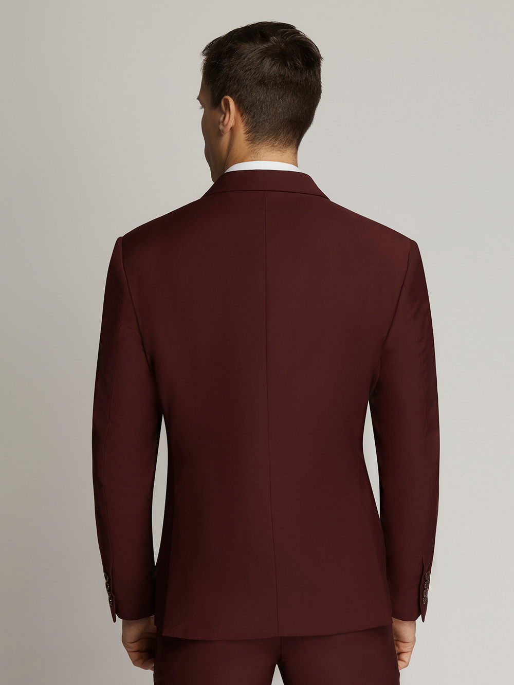 Harry Super Fine Twill Plain Jacket Maroon