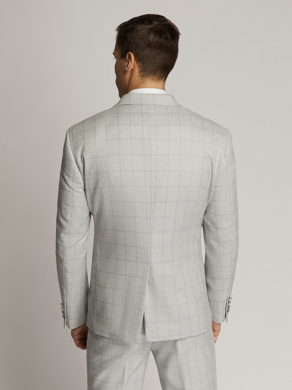 Langcaster Windowpane Check Jacket Grey