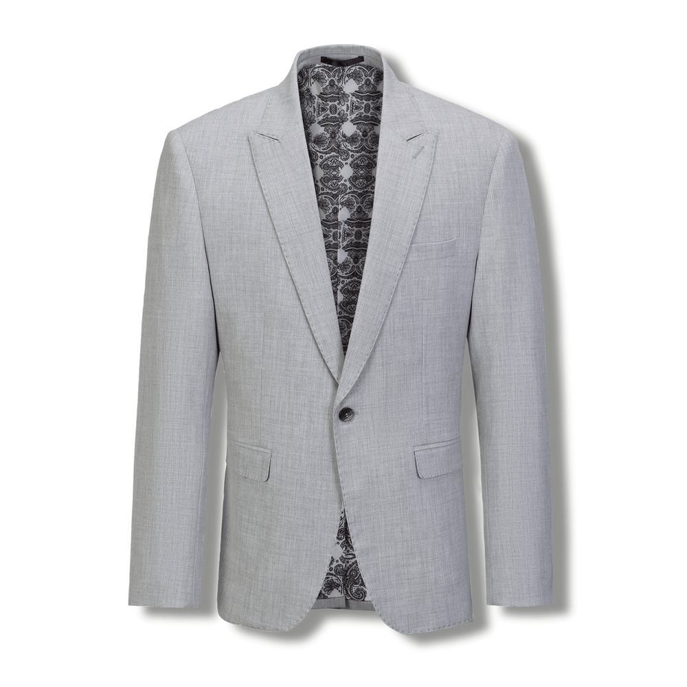 Stallone Plain Weave Stretch Boys Jacket SILVER