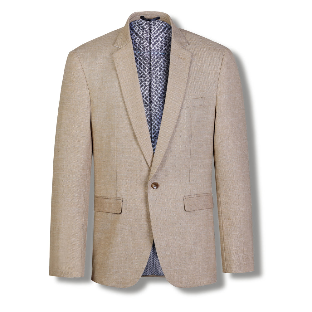 Houston Hopsac Weave Stretch Boys Jacket CAMEL
