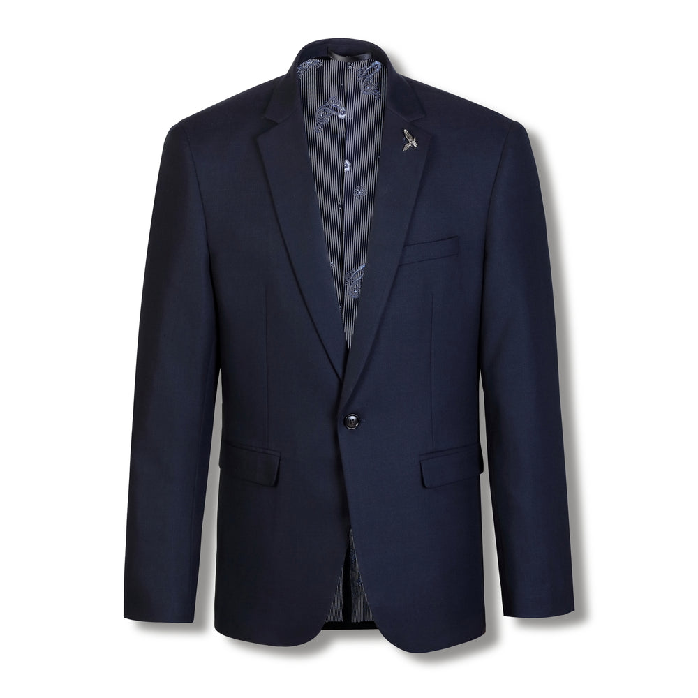 Houston Hopsac Weave Stretch Boys Jacket BLUE
