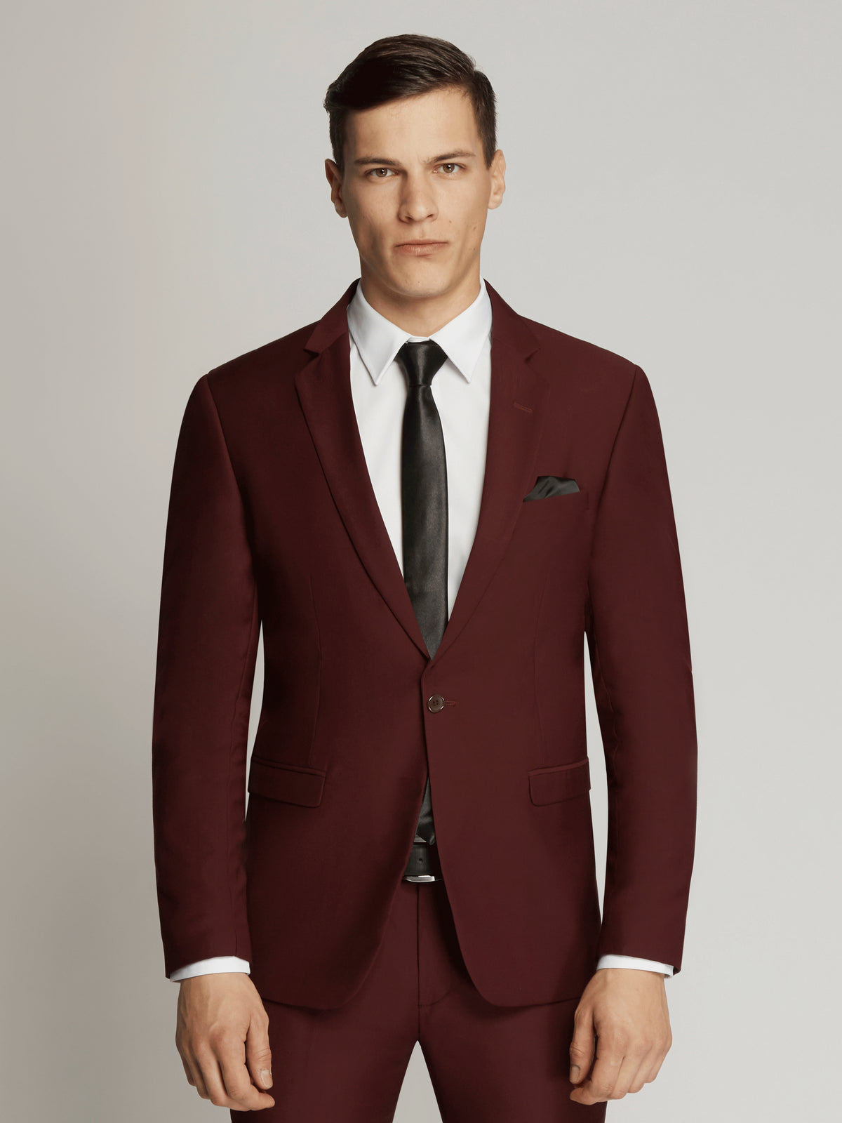 Harry Super Fine Twill Suit Maroon