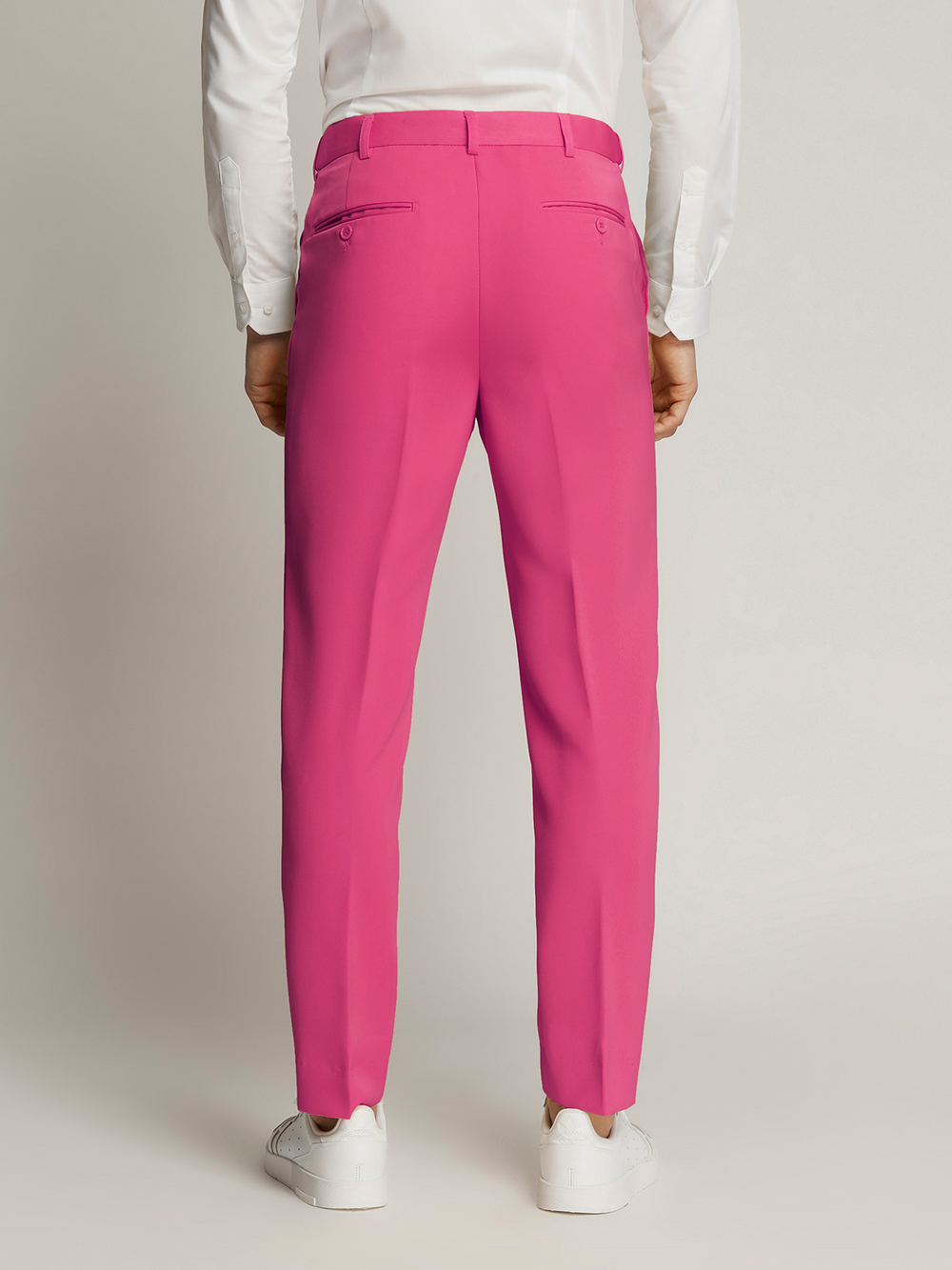 Vegas Fine Twill Plain Microfibre Trousers PINK