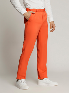 Vegas Fine Twill Plain Microfibre Trousers ORANGE