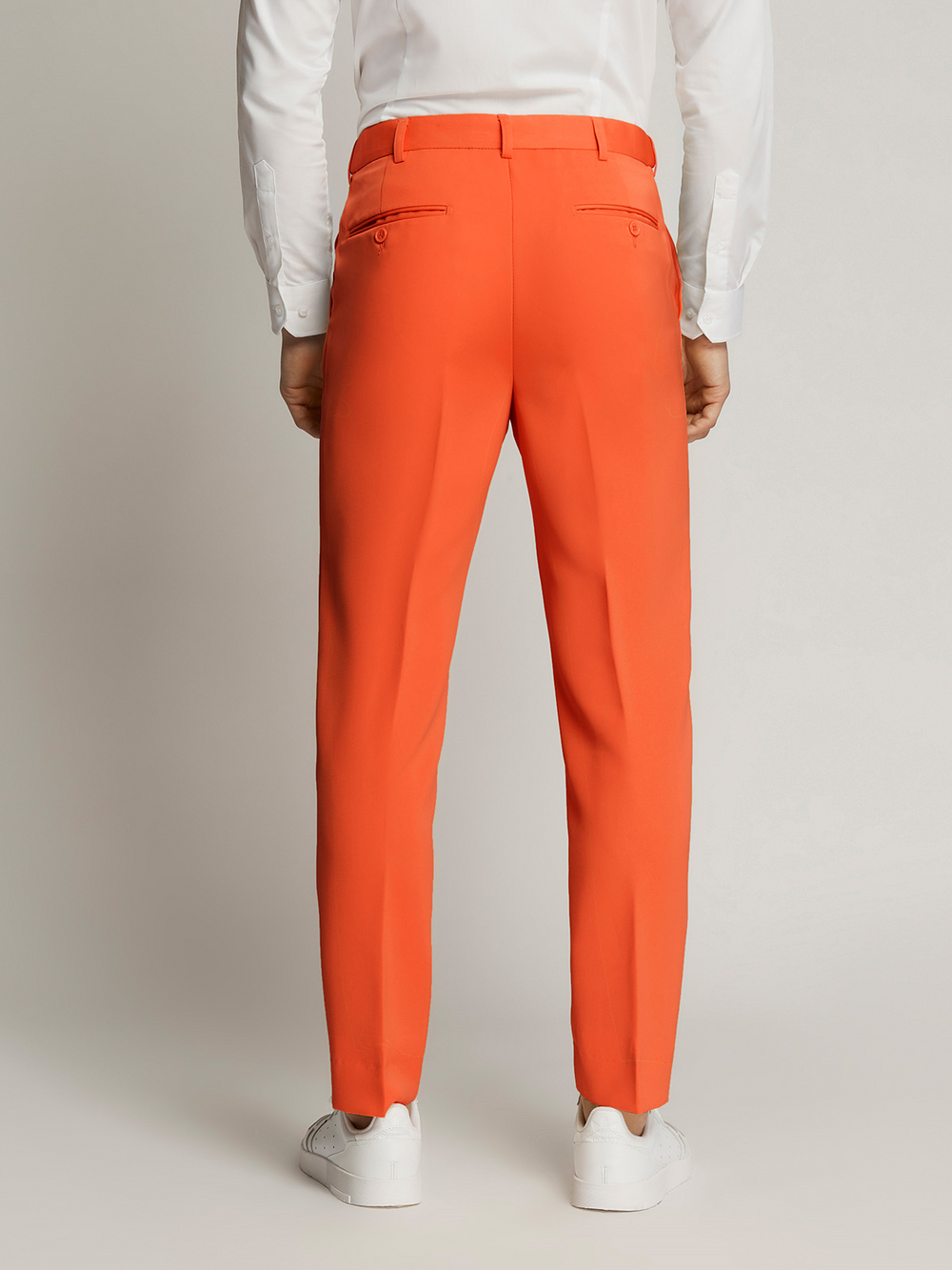Vegas Fine Twill Plain Microfibre Trousers ORANGE