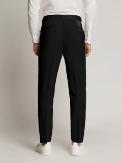 Vegas Fine Twill Plain Microfibre Trousers BLACK