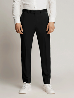 Vegas Fine Twill Plain Microfibre Trousers BLACK
