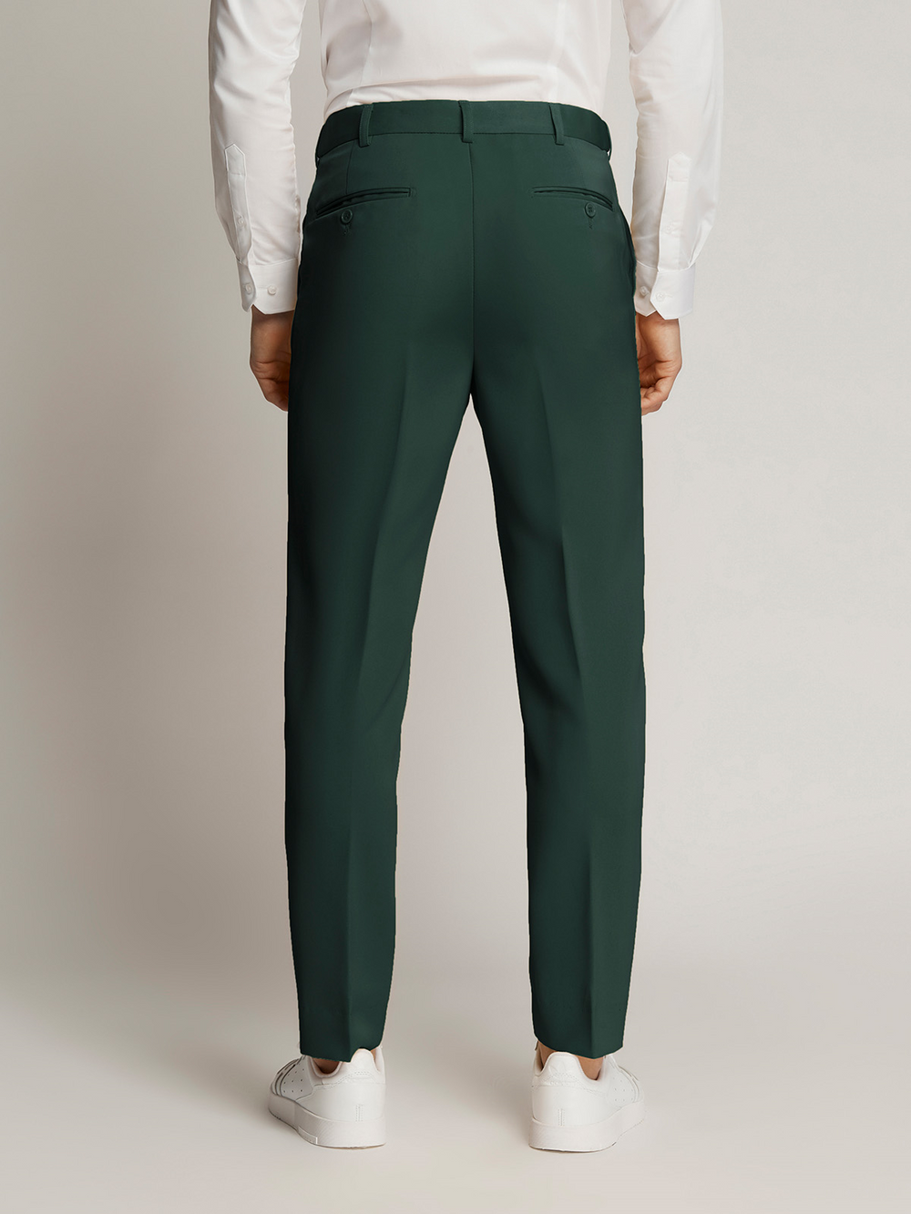 Vegas Fine Twill Plain Microfibre Trousers EMERALD