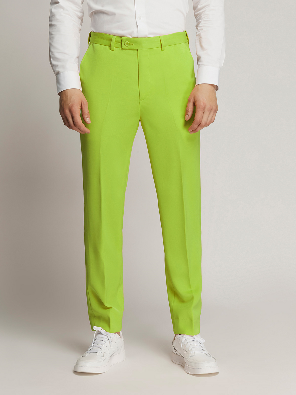 Vegas Fine Twill Plain Microfibre Trousers GREEN