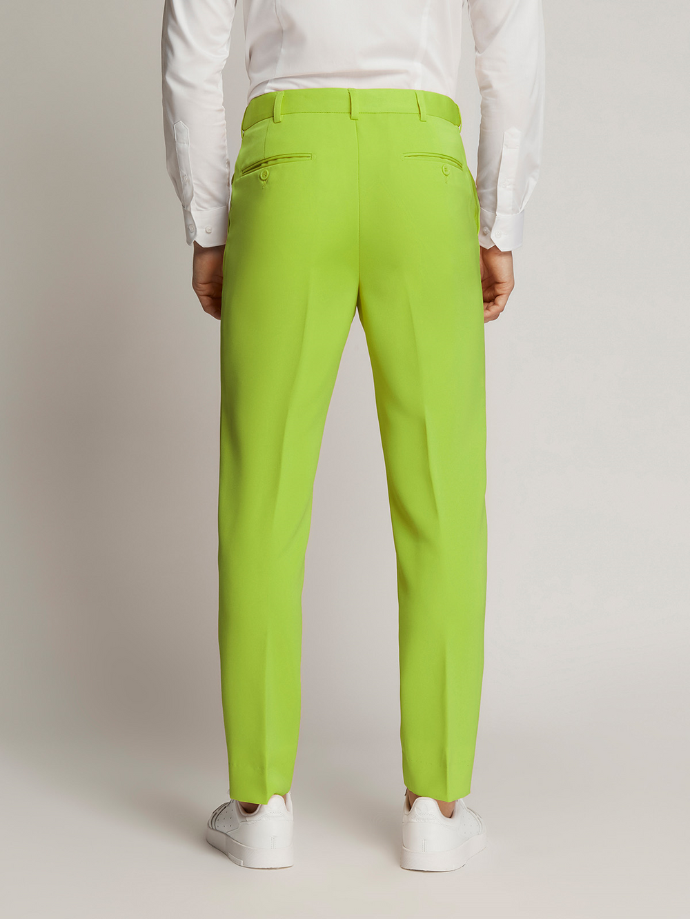 Vegas Fine Twill Plain Microfibre Trousers GREEN