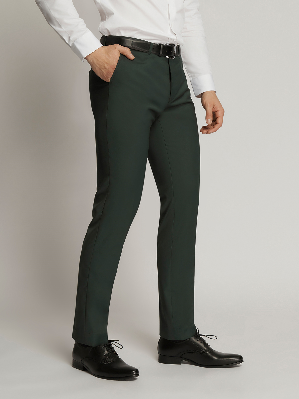 Charles Fine Twill Plain Shawl Lapel Suit BOTTLE GREEN