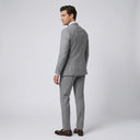 Matteo Notch Lapel Wool Blend With Stretch Jacket Pewter | Same as first image, but have the model standing side on or at an alternative angle towards the camera.