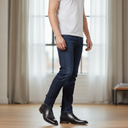 Men's Black Leather Chelsea Slip-on Boots | Use the selected product image as the exact product identity and material reference, not as a composition to copy.