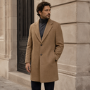 Merino Wool Overcoat - Camel
