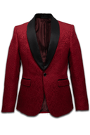 Leonardo Brocade Dinner Jacket DEEP Red