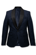 Leonardo Brocade Dinner Jacket Navy