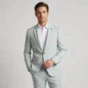 Quinn Mens Jacket Mint (51) | Place the product on to a male model standing in a studio on a light grey background.