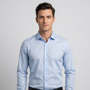 Short Sleeve Shirt GREY | Man wearing this shirt. Do not copy the face of the visual reference.