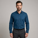 Short Sleeve Shirt TEAL | Man wearing this shirt. Do not copy the face of the visual reference.
