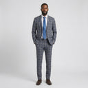 Wool Blend Check Sports Jacket - Grey | Same again, but the model is now standing in a completely different pose.