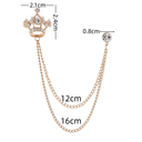 Lapel Chain Pin/ Collar Pin XZ04192 Copper Crown