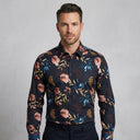 YH Print Long Sleeve Shirt | Man wearing this shirt. Do not copy the face of the visual reference.