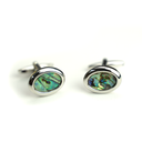 Silver wrapped Oval Cufflinks