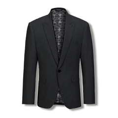 Stallone Plain Weave Stretch Jacket Charcoal
