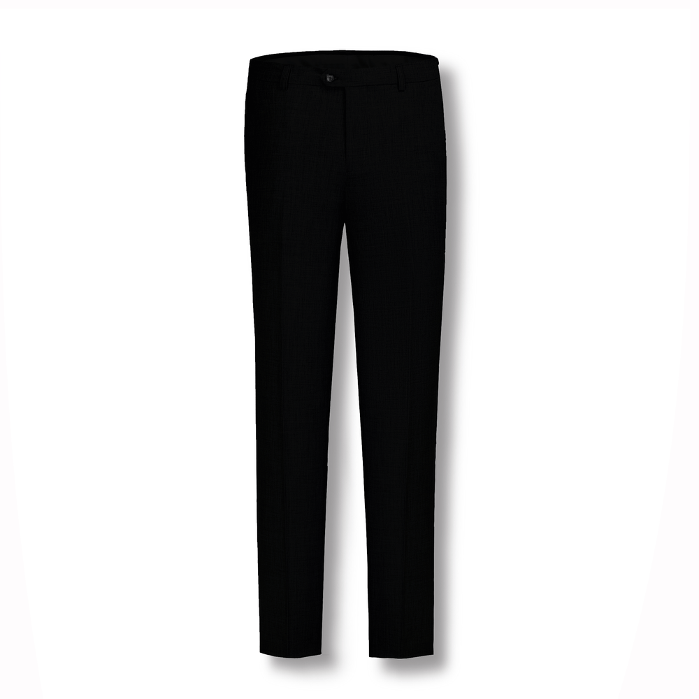 Stallone Plain Weave Stretch Flatfront Trousers BLACK