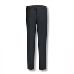 Stallone Plain Weave Stretch Flatfront Trousers CHARCOAL