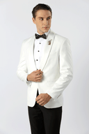 Anthony Fine Twill Plain Ivory Satin Lapel Ivory W2 Dinner Jacket
