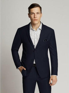 James Fine Twill Plain Jacket Navy