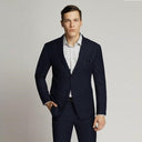 James Fine Twill Plain Jacket Navy