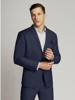 James Fine Twill Plain Jacket Blue