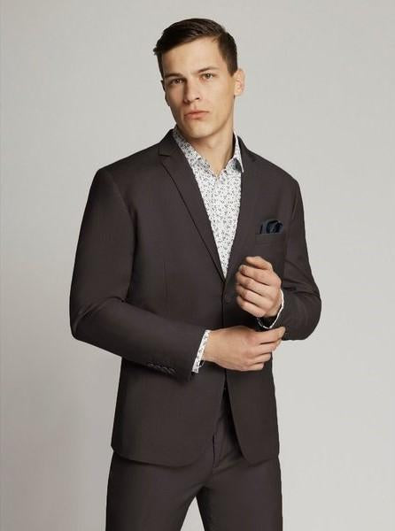 James Fine Twill Plain Jacket Chocolate