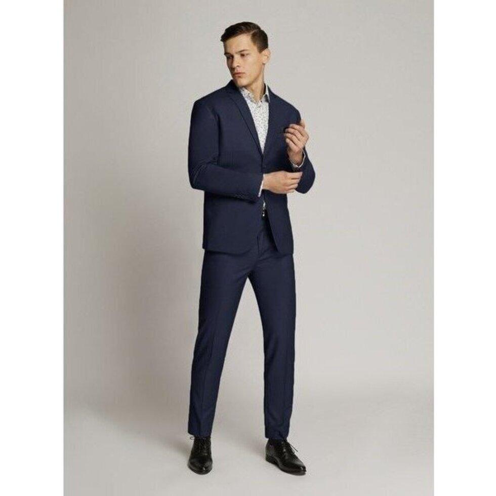 James Fine Twill Plain Classic Fit Jacket Blue