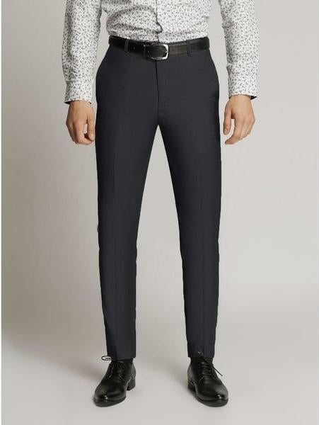 James Fine Twill Plain Flatfront Trousers Charcoal