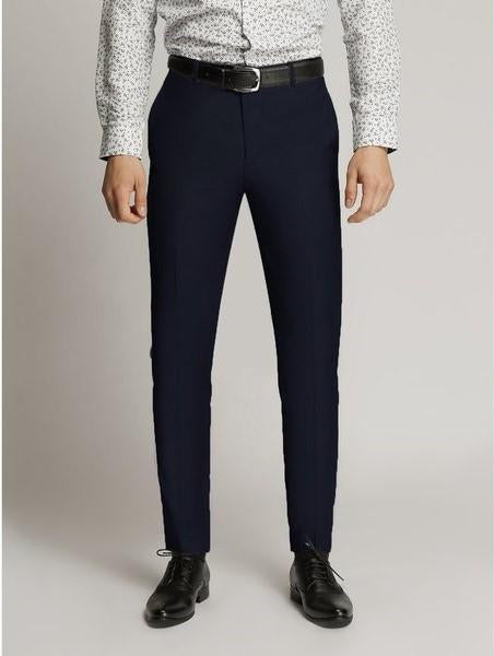 James Fine Twill Plain Flatfront Trousers Navy