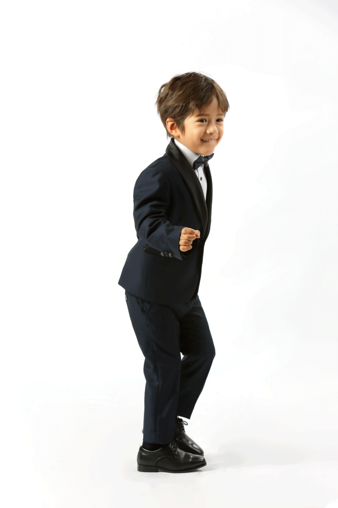Max Fine Micro Texture Boys Trousers Navy