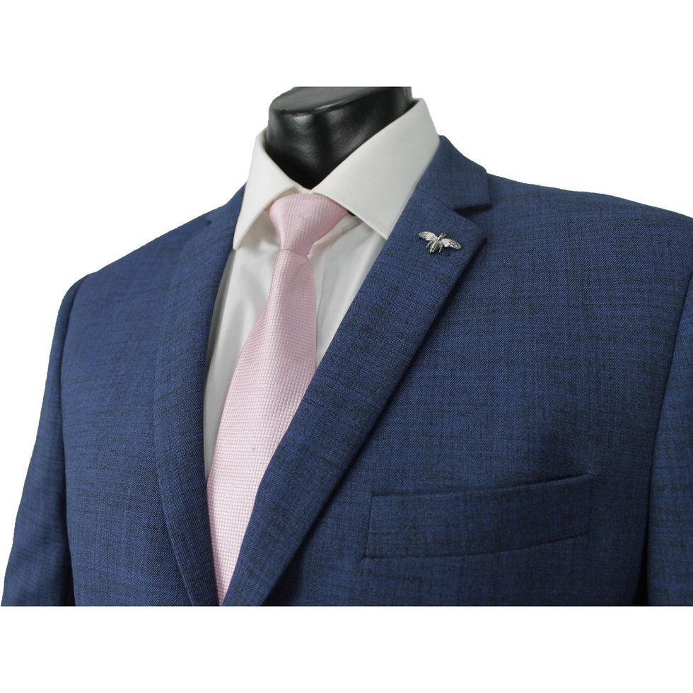 Kelly Slub Weave Plain Jacket Bluestone