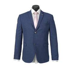 Kelly Slub Weave Plain Jacket Bluestone