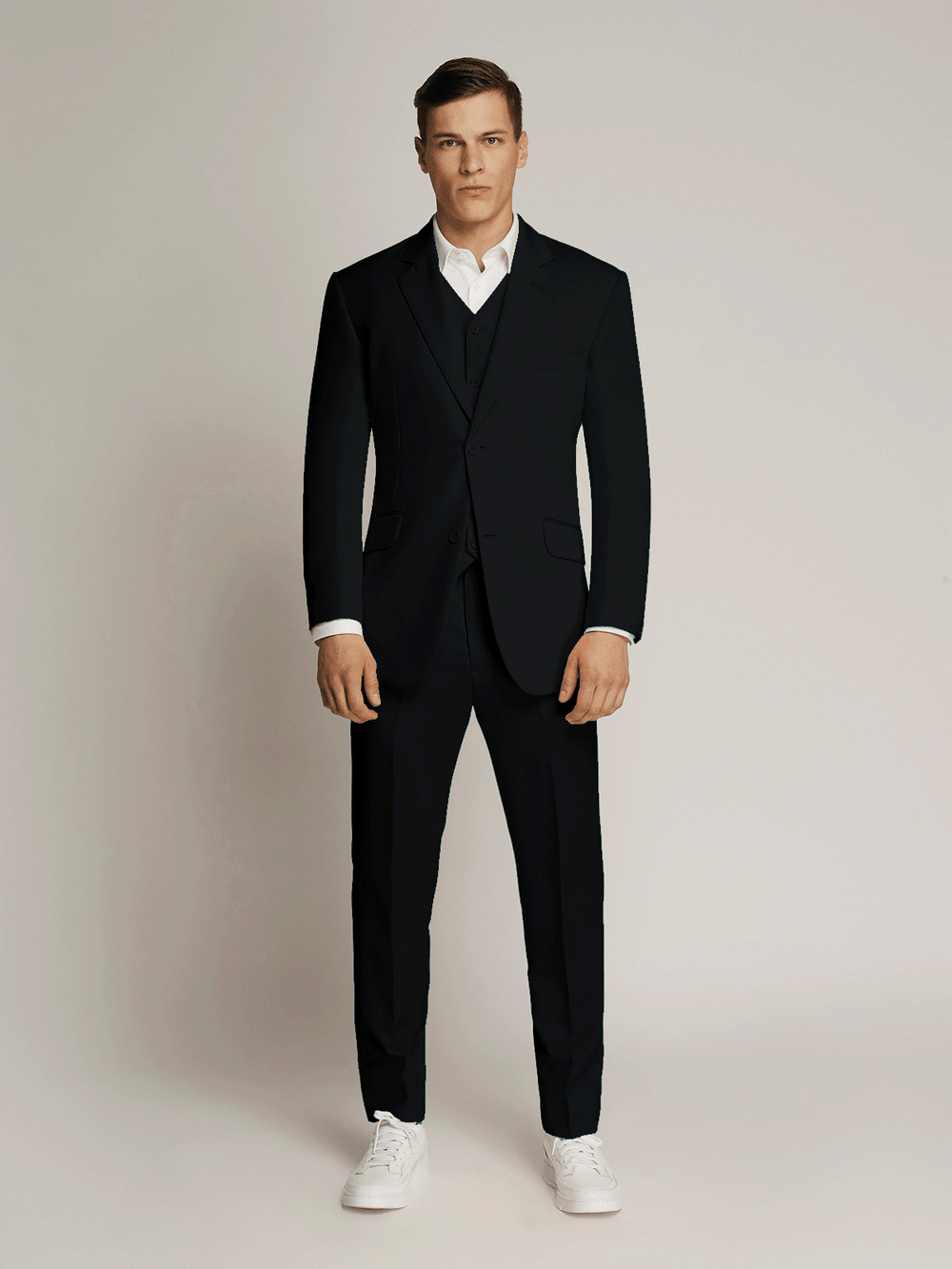 Vegas Fine Twill Plain Microfibre Jacket BLACK