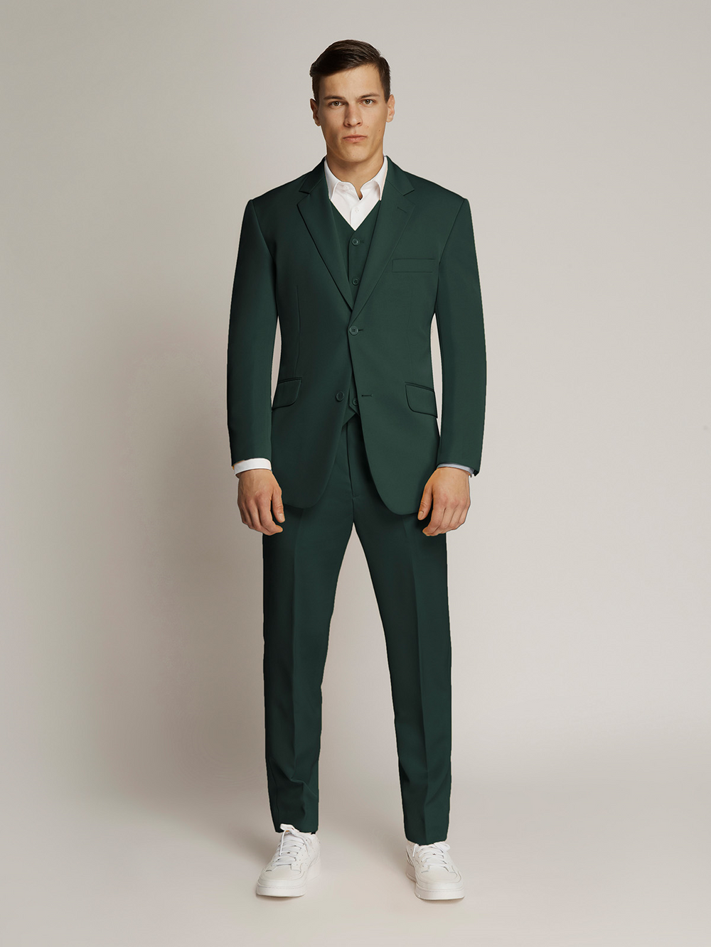 Vegas Fine Twill Plain Microfibre Jacket EMERALD