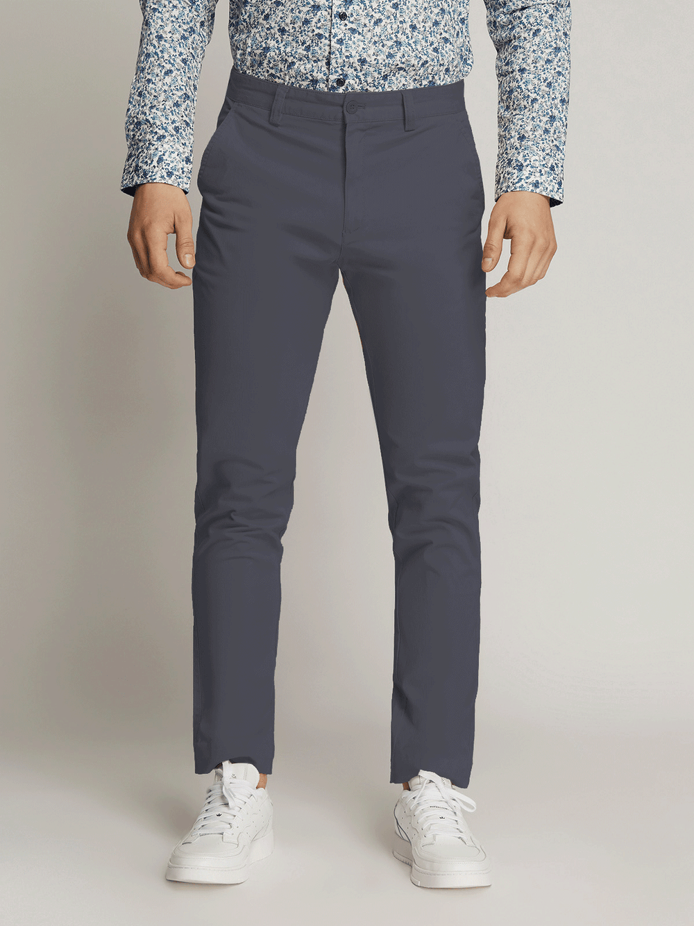 Ledger Peach Finish Fine Cotton Drill Slim Fit Chino CHAR